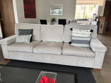 Vintage - Sofa tres plazas gris