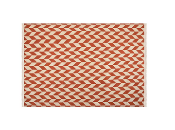 Gaia- Tapete geométrico naranja Shokan