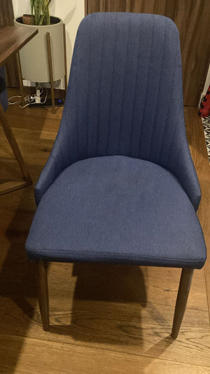 Liverpool- Comedor con 4 sillas azul marino Harvey