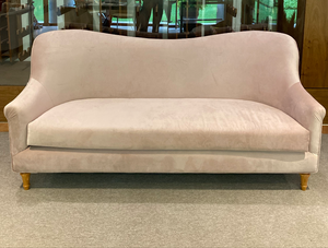 Sofá de terciopelo palo rosa