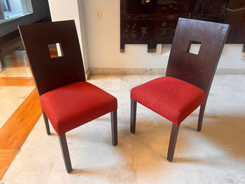 Set de 6 sillas para comedor rojas