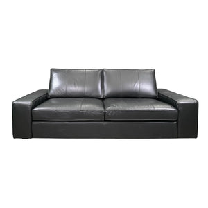 Ikea- Sofá de piel negro Kivik