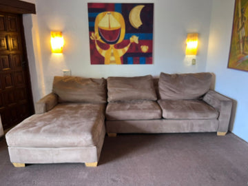 Pergo - Sillon en L de Suede Beige