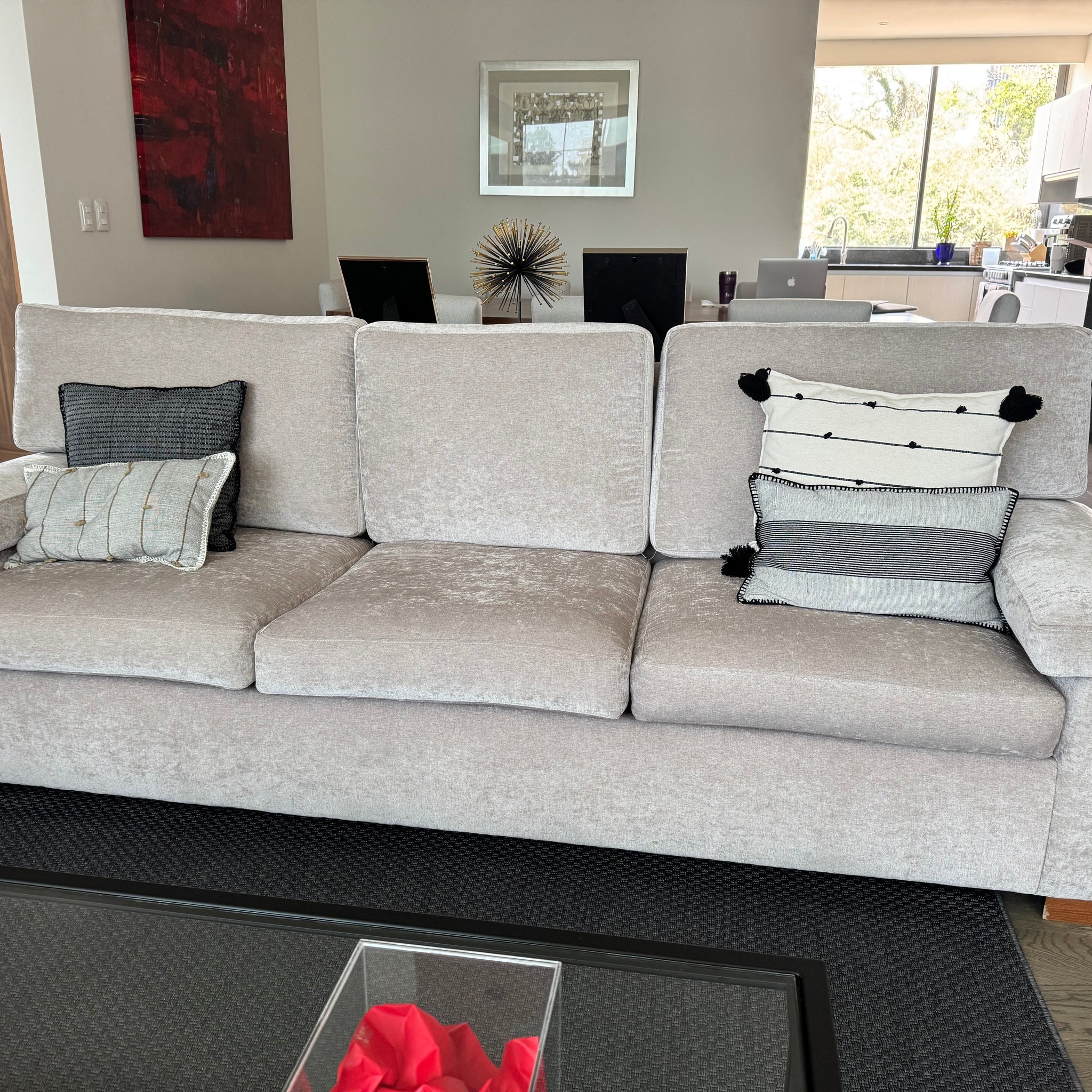 Vintage - Sofa tres plazas gris
