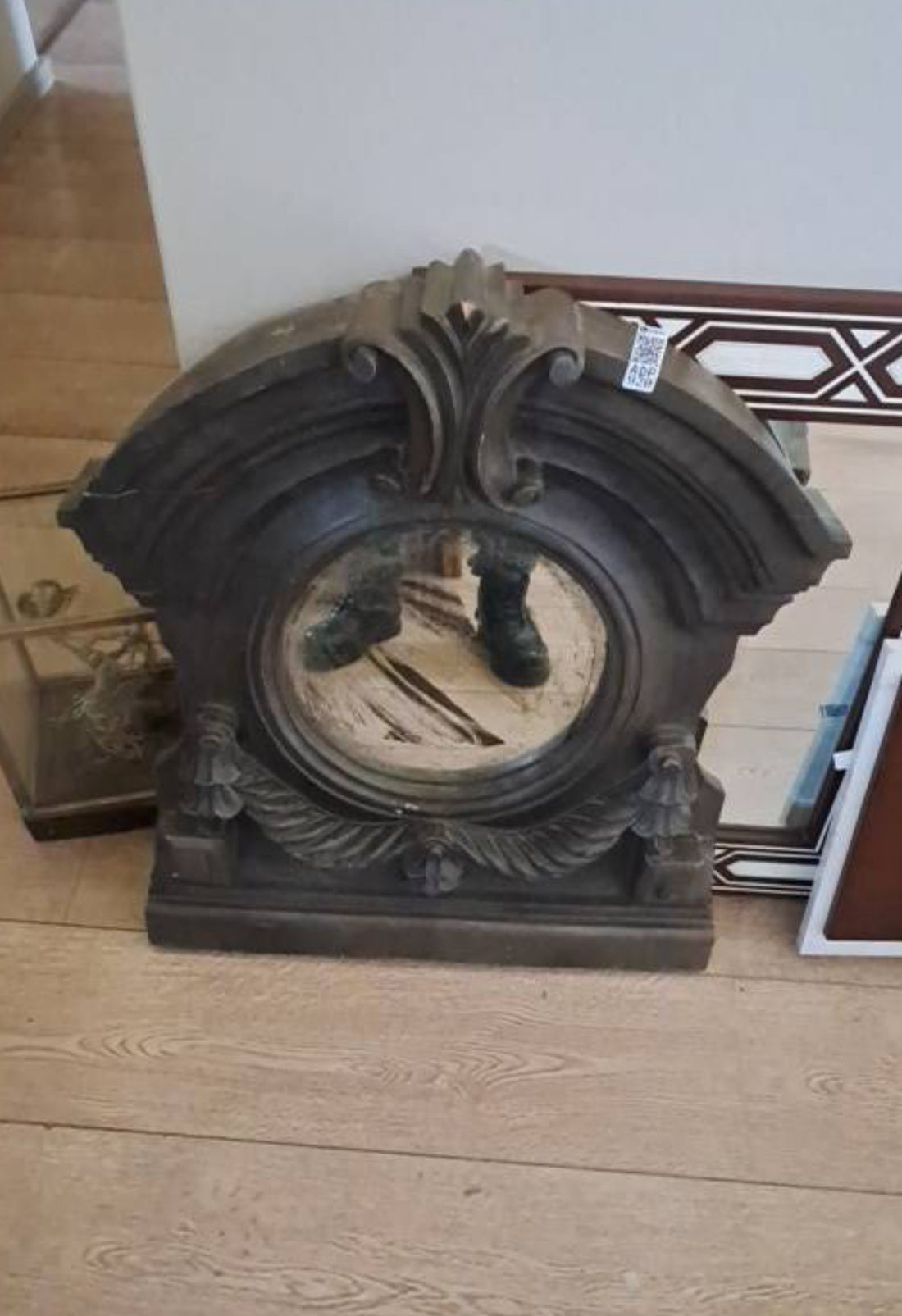 Vintage - Espejo decorativo con acabado ahumado.