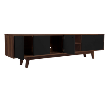 Mueble para tv Evo nogal 200 cm - Negro