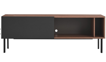 Mueble de tv 150 cm Portales nogal - Negro
