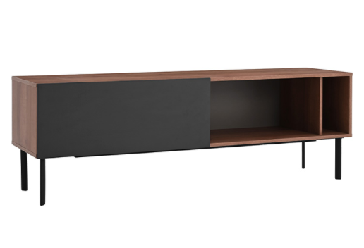 Mueble de tv 150 cm Portales nogal - Negro