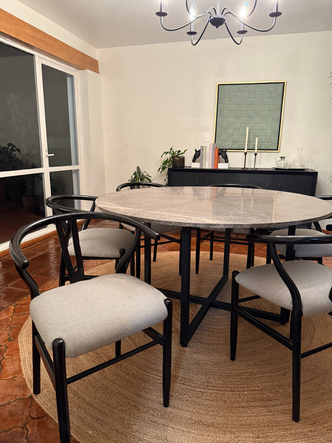 Comedor Mármol Gris Rochelle