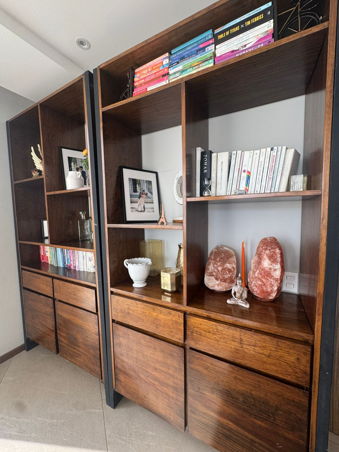 Librero / Trinchador de Madera  en 2 Módulos