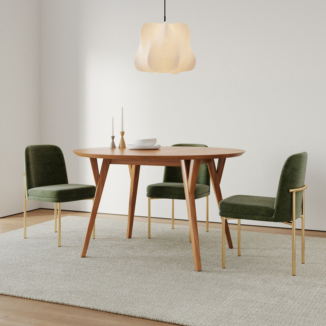 Mid Century Café Comedor Extensible 4-6 personas