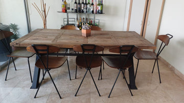 COMEDOR ESTILO INDUSTRIAL + 8 SILLAS