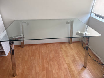 Mesa Comedor rectangular de cristal templado