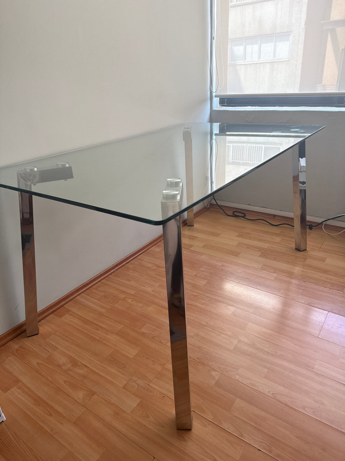 Mesa Comedor rectangular de cristal templado