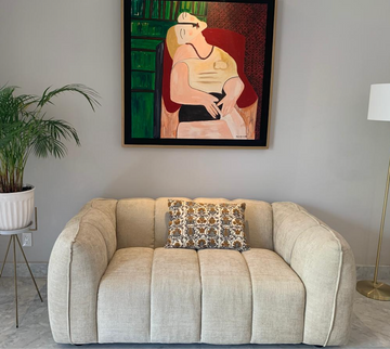 Sofá color beige 2 plazas