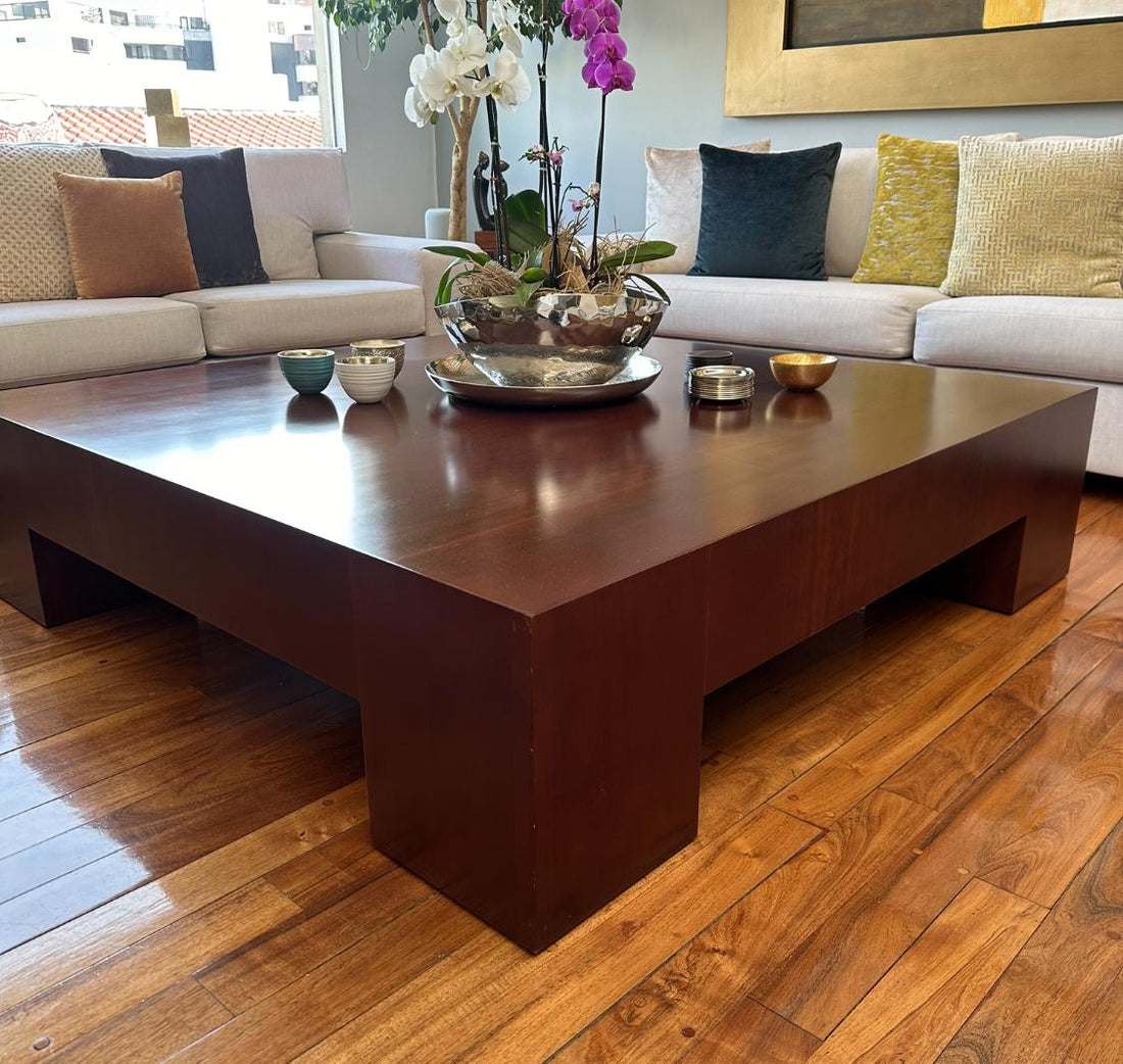 Mesa de Centro cuadrada XL en madera sólida