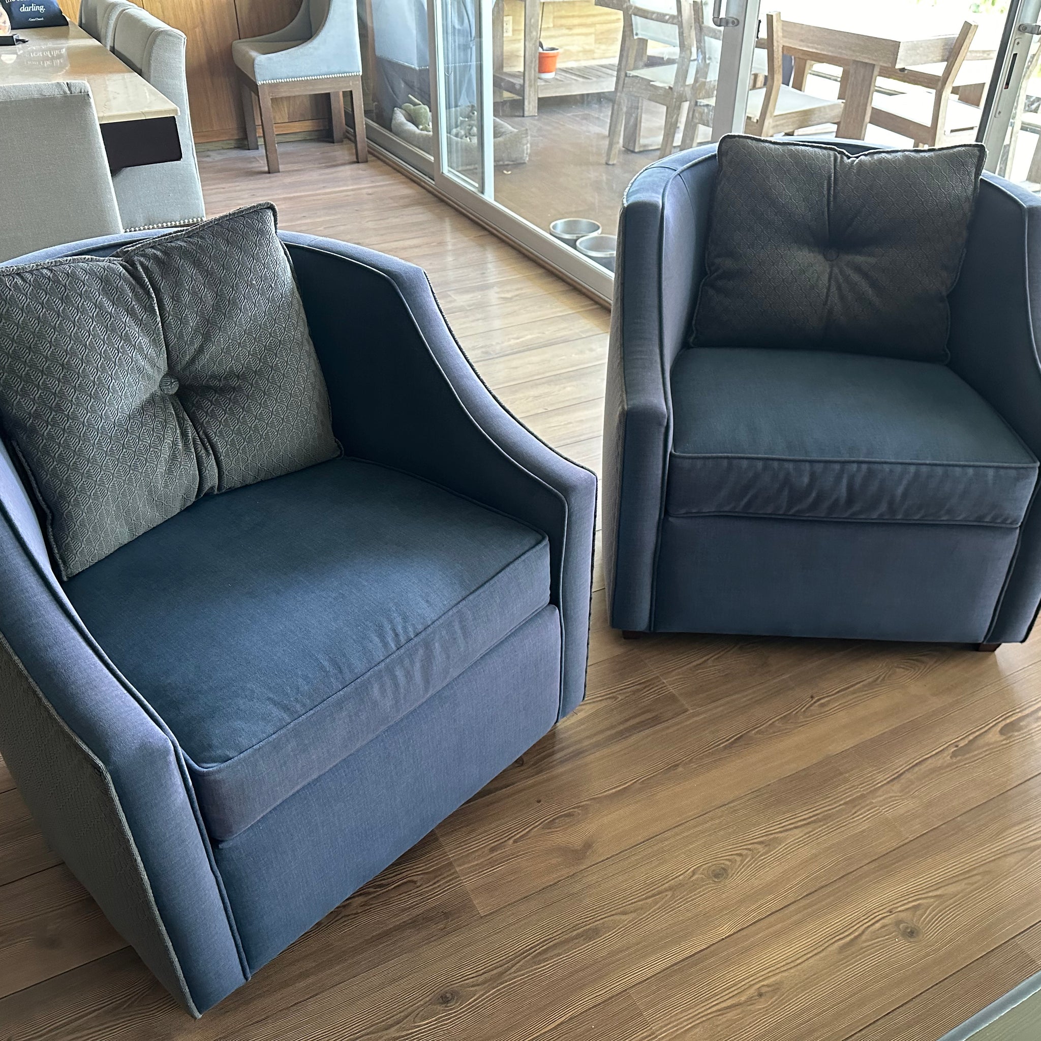 Set de 2 sillones azul claros