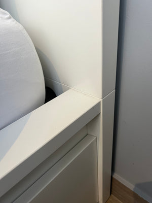 Ikea/Luuna- Recámara Malm con almacenaje, buró y colchón Luuna
