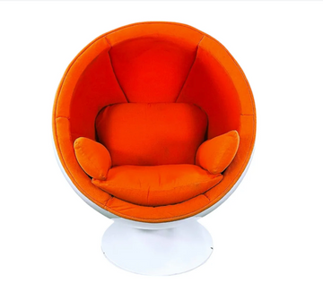 Inmod- Ball Chair naranja y blanco