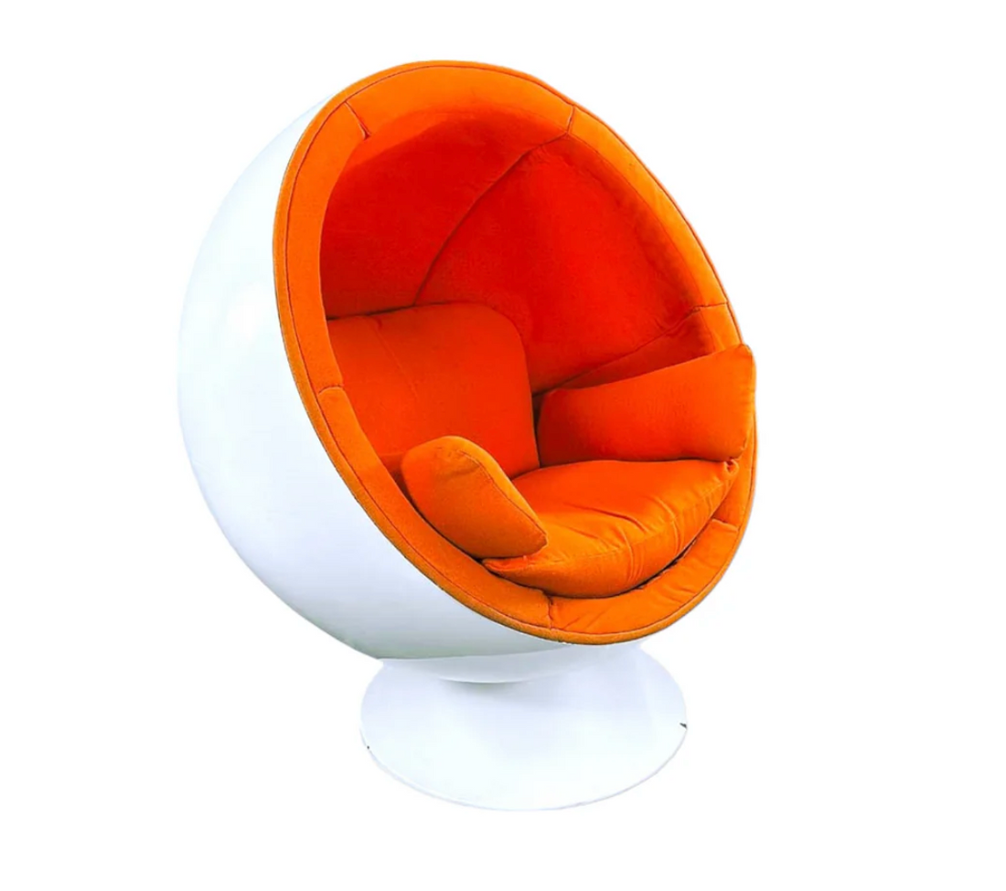 Inmod- Ball Chair naranja y blanco