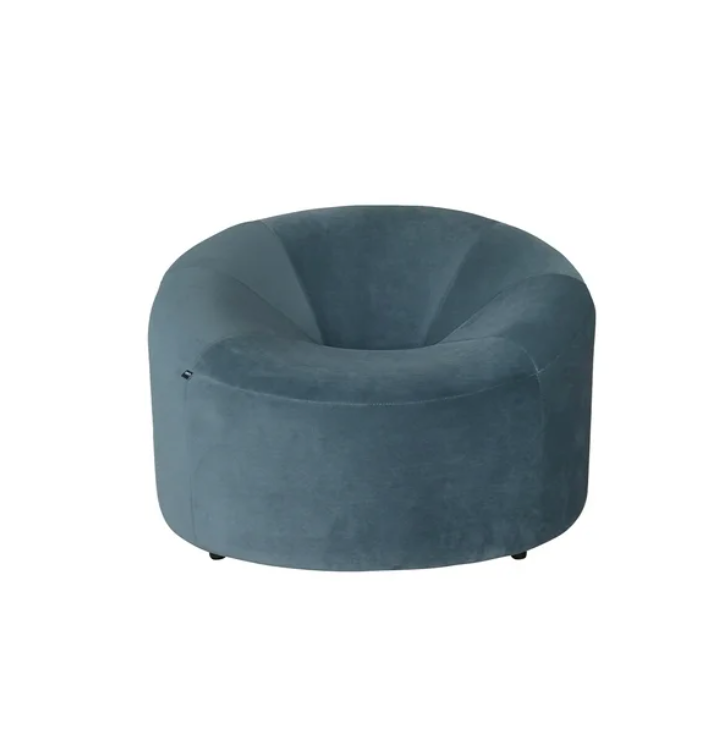 Gaia- Sillón redondo azul/gris Augusto