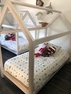 Petit Monde- Set de dos camas Montessori de madera